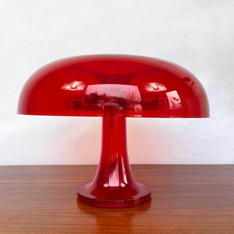 Artemide Nessino Red Table Lamp
