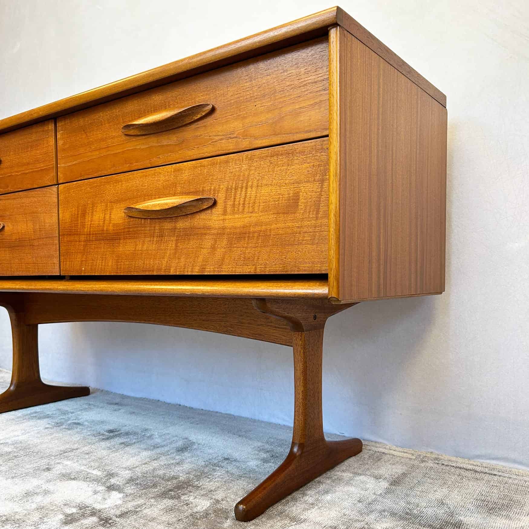 Mid Century Teak Chest of Drawers / Sideboard By Frank Guille For Austinsuite