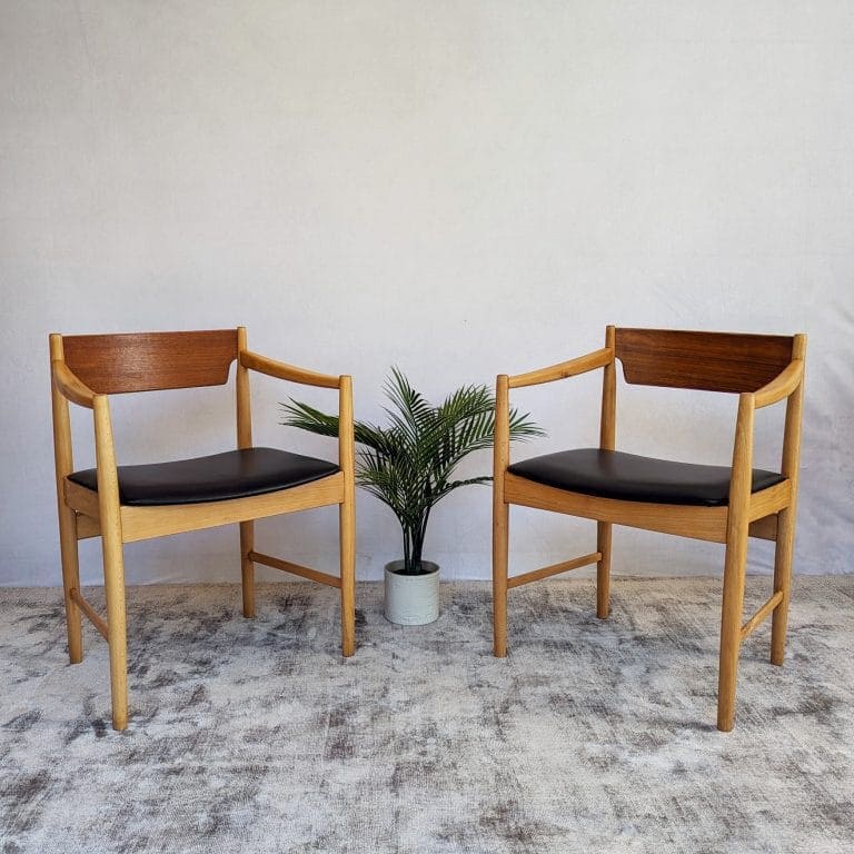 Pair of Mid Century GFM Carver Dining Chairs