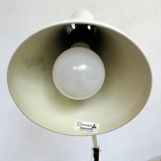 Vintage White Anglepoise Apex 90 Desk Lamp by George Carwardine
