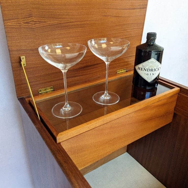 Mid Century Compact Cocktail Cabinet