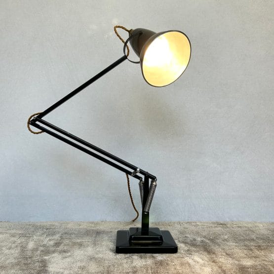 Vintage 1950s Black Herbert Terry & Sons 3 Step Anglepoise Lamp Model No. 1227