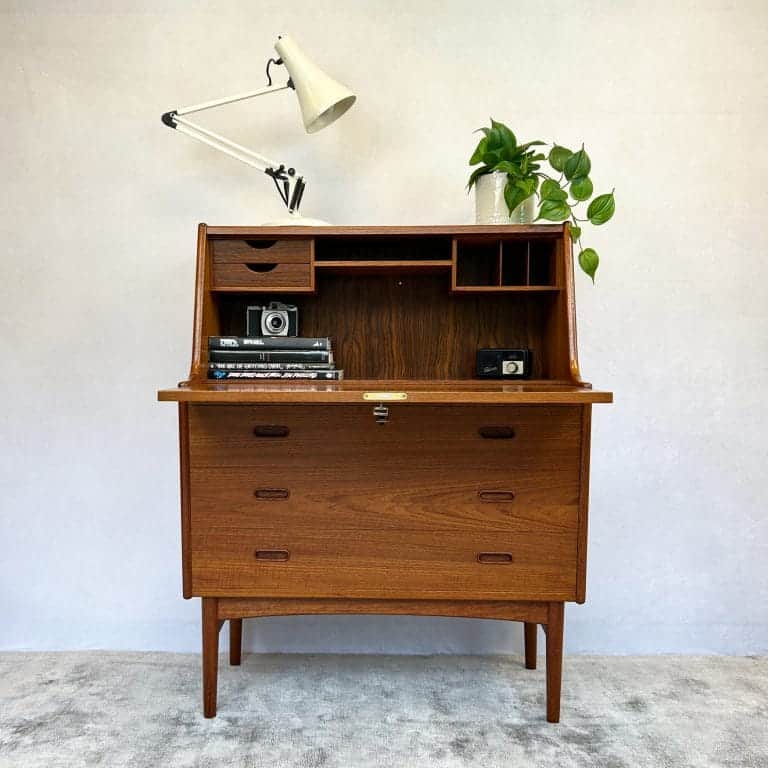 Rare Danish Mid Century Bureau / Secretary by Arne Wahl Iversen for Vinde Møbelfabrik