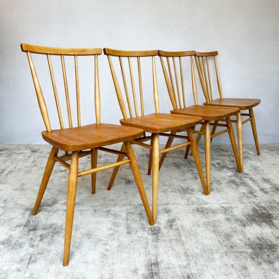 Set of 4 Vintage Ercol Dining Chairs - Model 391