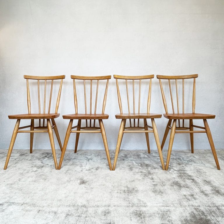 Set of 4 Vintage Ercol Dining Chairs - Model 391