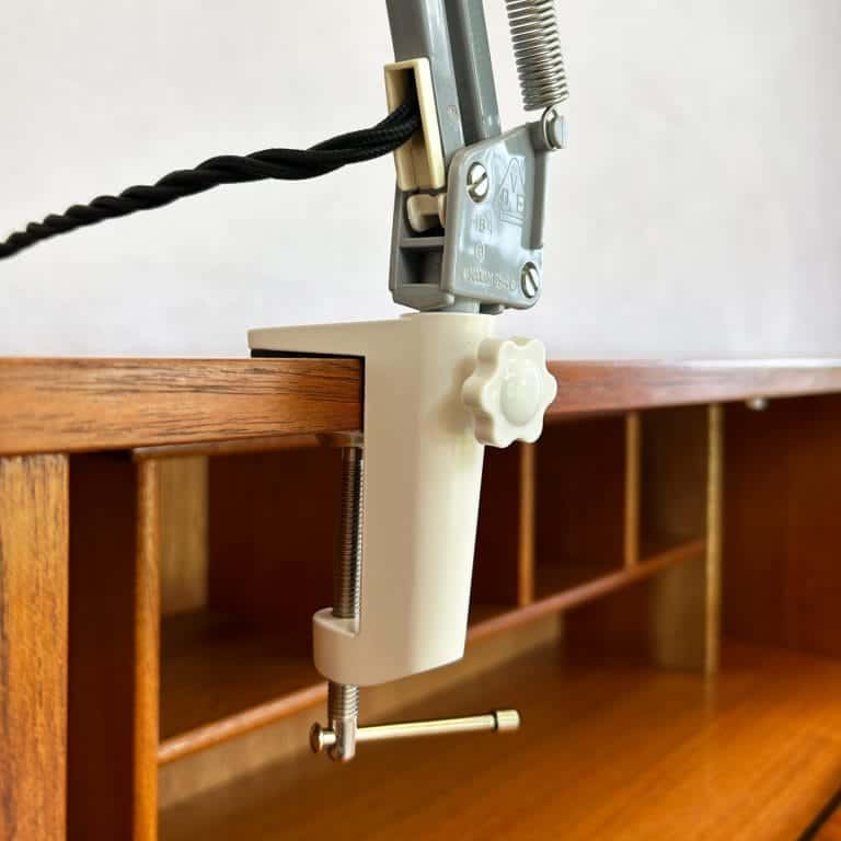 Vintage Grey Architect Lamp by HCF Denmark