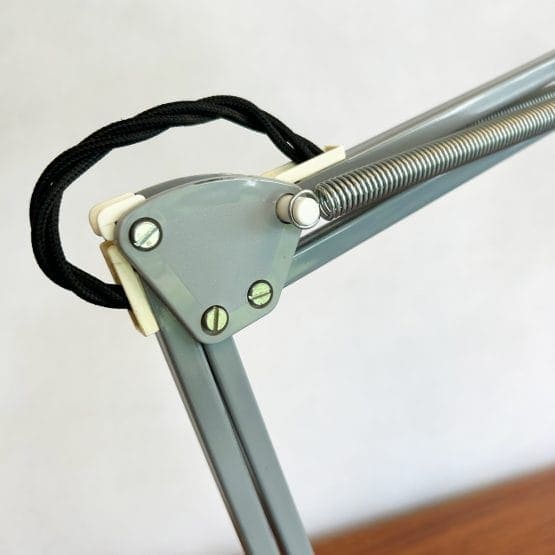 Vintage Grey Architect Lamp by HCF Denmark