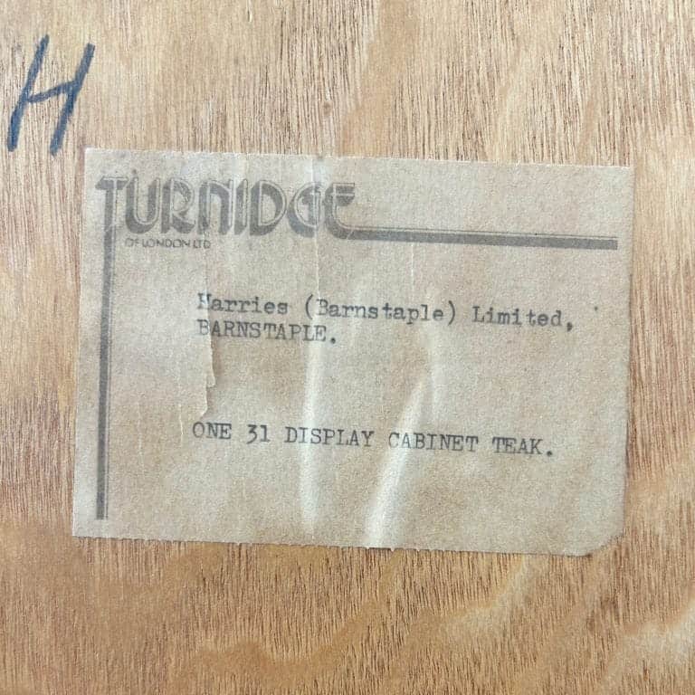 Mid Century Mirror Backed Teak Display Cabinet by Turnidge Of London