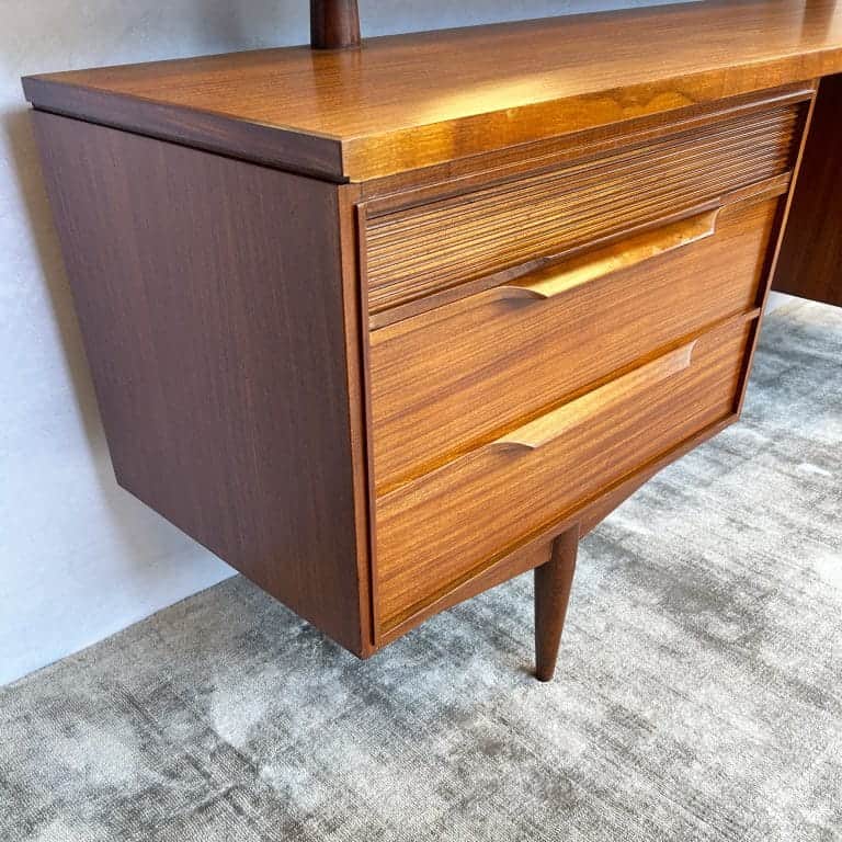 Mid Century Teak Dressing Table & Stool by White & Newton