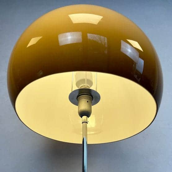Mid Century Dome Floor Lamp with Chrome Base by Sheerlite Ltd