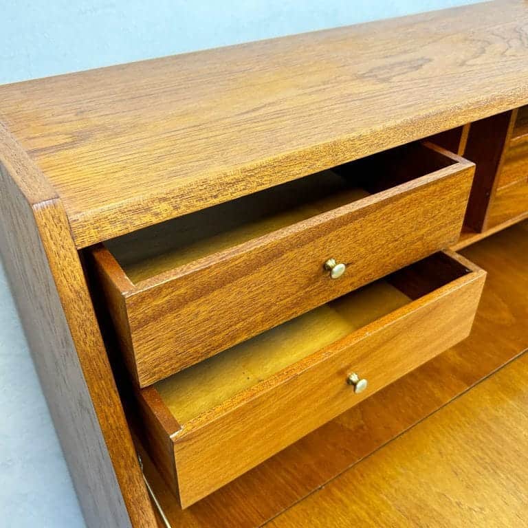 Mid century Teak Writing Bureau Desk