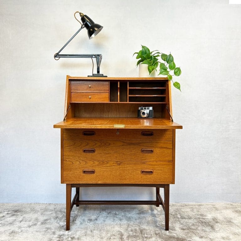 Mid century Teak Writing Bureau Desk