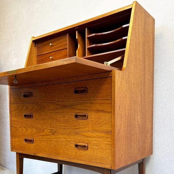 Mid century Teak Writing Bureau Desk