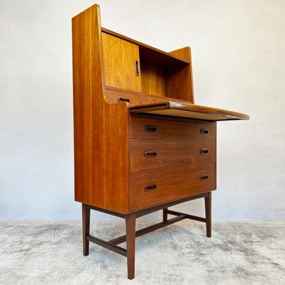 Mid century Teak Writing Bureau Desk by Times Furnishings