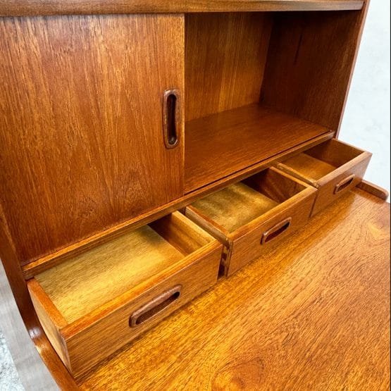 Mid century Teak Writing Bureau Desk by Times Furnishings