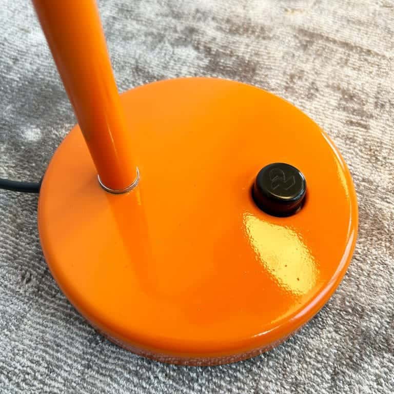 Vintage 1970s Pifco "MODEL 986" Orange Gooseneck Desk Lamp