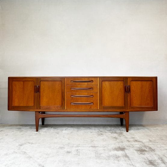 Mid Century Teak G-Plan Fresco Large Sideboard By Victor Wilkins