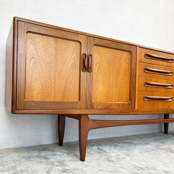 Mid Century Teak G-Plan Fresco Large Sideboard By Victor Wilkins