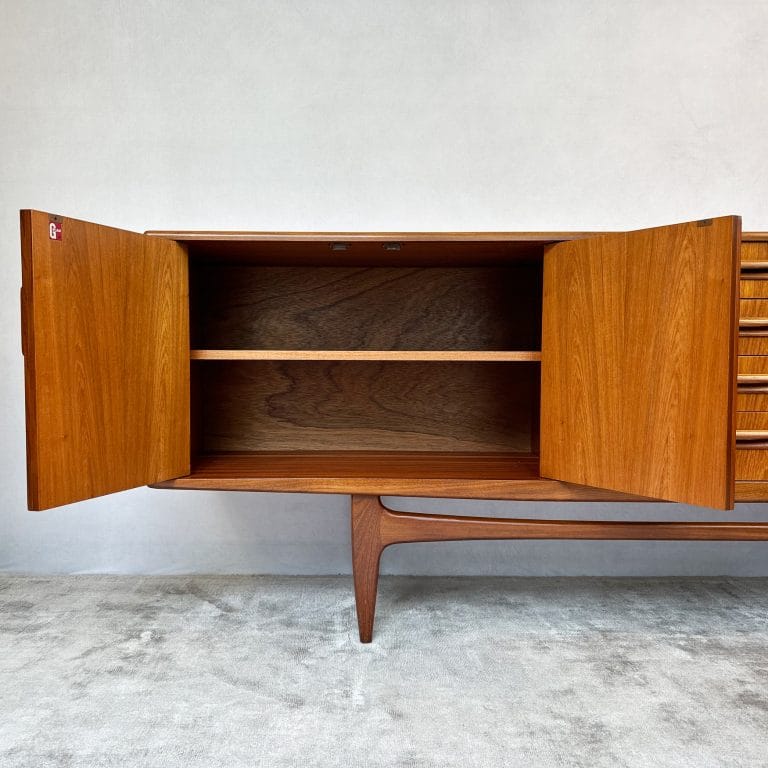 Mid Century Teak G-Plan Fresco Large Sideboard By Victor Wilkins