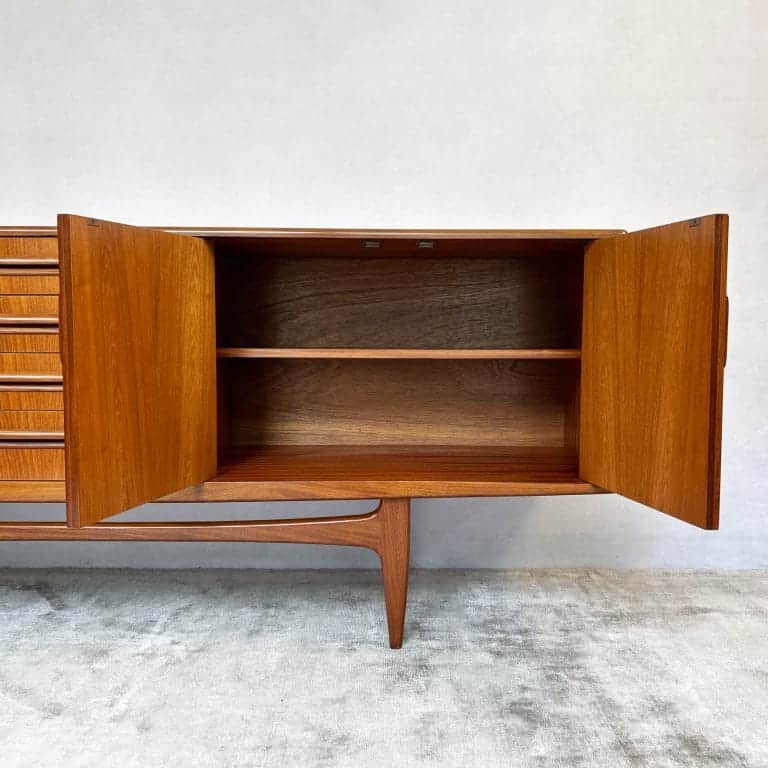 Mid Century Teak G-Plan Fresco Large Sideboard By Victor Wilkins