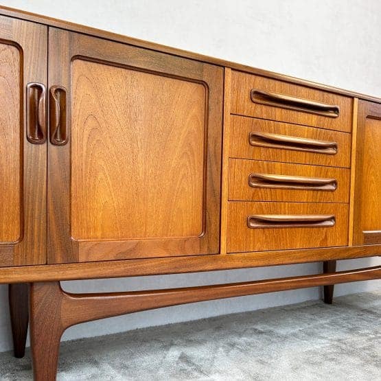 Mid Century Teak G-Plan Fresco Large Sideboard By Victor Wilkins