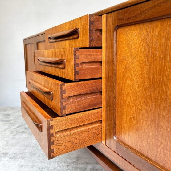 Mid Century Teak G-Plan Fresco Large Sideboard By Victor Wilkins