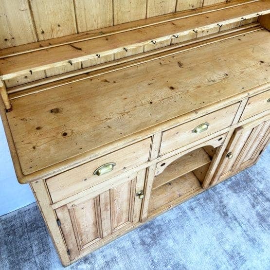 Victorian Antique 1890s Rustic Welsh Pine Dresser
