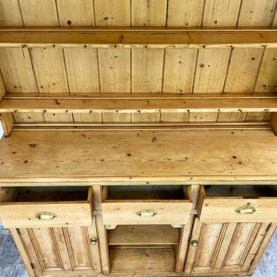 Victorian Antique 1890s Rustic Welsh Pine Dresser