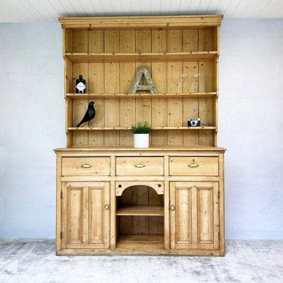 Victorian Antique 1890s Rustic Welsh Pine Dresser
