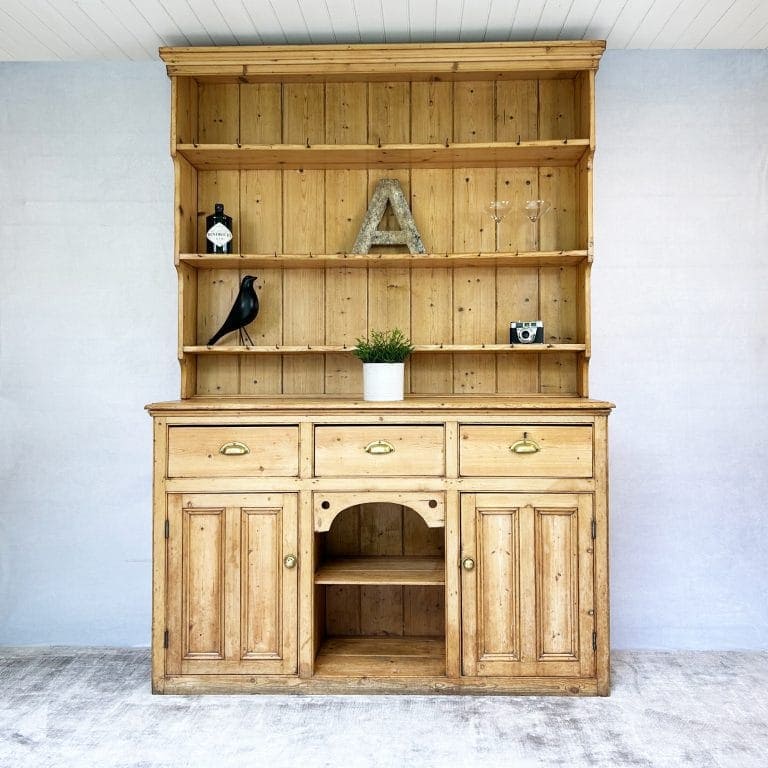 Victorian Antique 1890s Rustic Welsh Pine Dresser