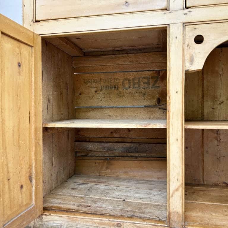 Victorian Antique 1890s Rustic Welsh Pine Dresser