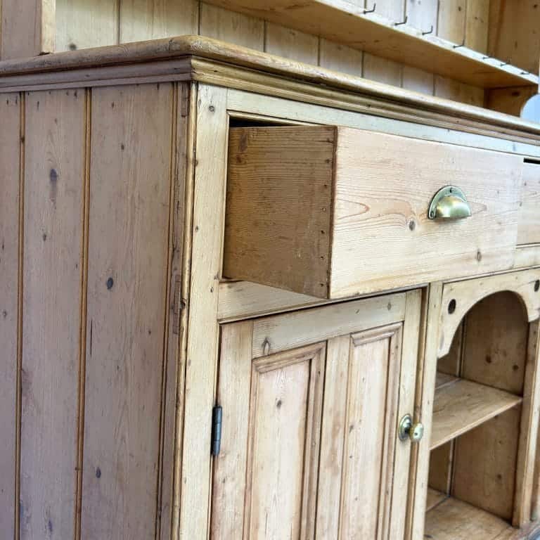 Victorian Antique 1890s Rustic Welsh Pine Dresser