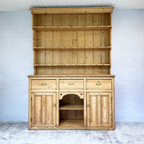 Victorian Antique 1890s Rustic Welsh Pine Dresser