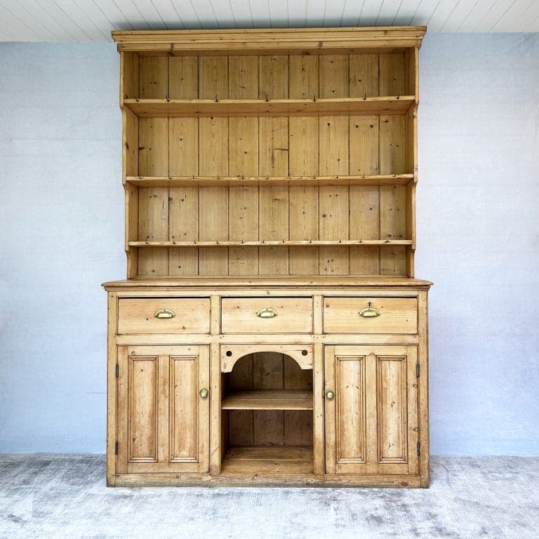 Victorian Antique 1890s Rustic Welsh Pine Dresser