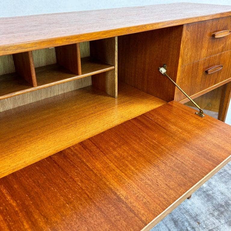 Mid Century Teak Glazed Display / Drinks Cabinet by Avalon
