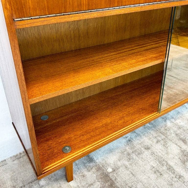 Mid Century Teak Glazed Display / Drinks Cabinet by Avalon