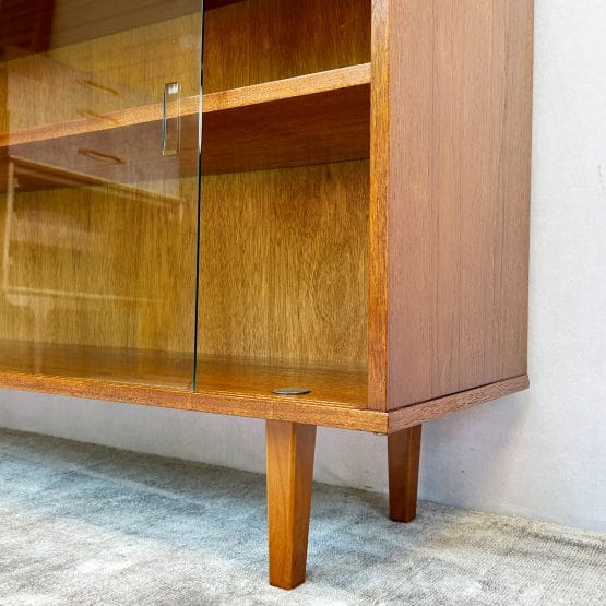 Mid Century Teak Glazed Display / Drinks Cabinet by Avalon