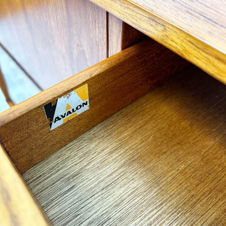 Mid Century Teak Glazed Display / Drinks Cabinet by Avalon