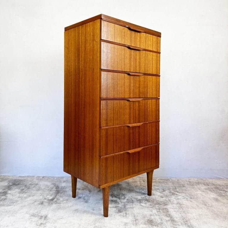 Mid Century Teak Tallboy by Frank Guille for Austinsuite