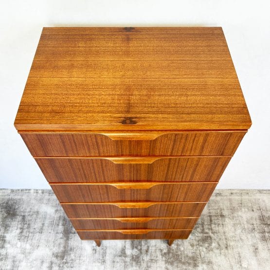 Mid Century Teak Tallboy by Frank Guille for Austinsuite