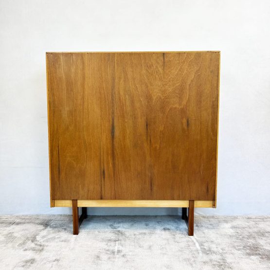 Mid Century Mirror Backed Teak Display Cabinet by Turnidge Of London