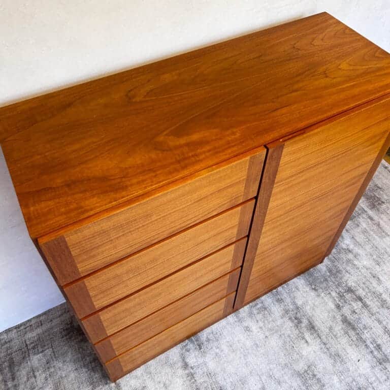 Danish Modern Teak Gentleman's Chest Dresser by Vinde Møbelfabrik