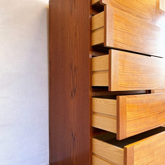 Danish Modern Teak Gentleman's Chest Dresser by Vinde Møbelfabrik