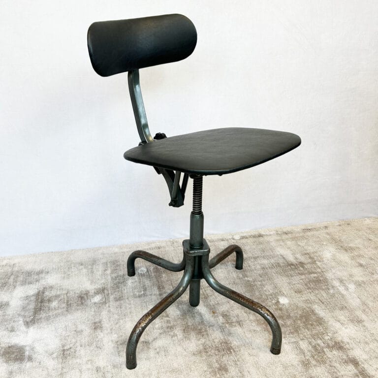 Mid Century Industrial Factory Machinists Swivel Chair