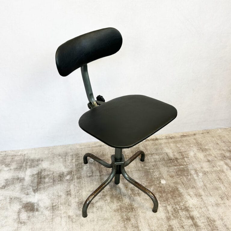 Mid Century Industrial Factory Machinists Swivel Chair