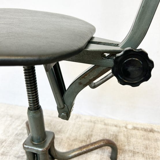 Mid Century Industrial Factory Machinists Swivel Chair