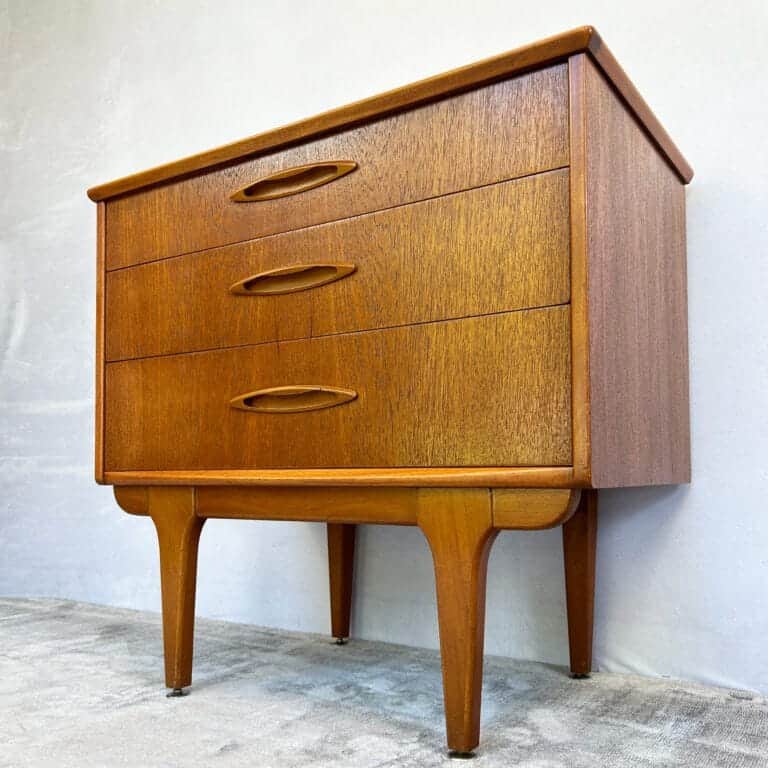 Mid Century Compact Teak Metamorphic Chest / Writing Desk by Jentique