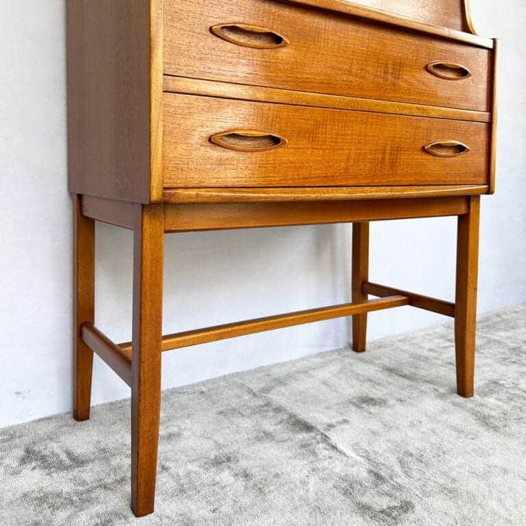 Mid Century Jentique Teak Writing Bureau Desk