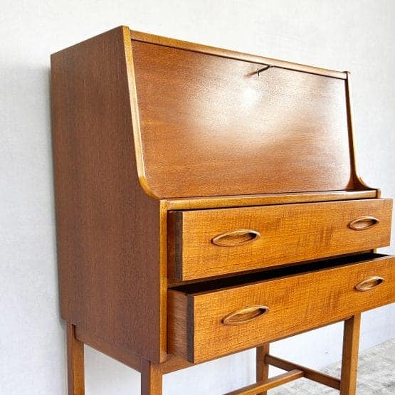 Mid Century Jentique Teak Writing Bureau Desk