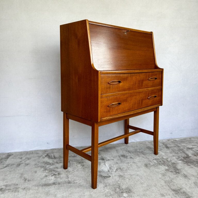 Mid Century Jentique Teak Writing Bureau Desk